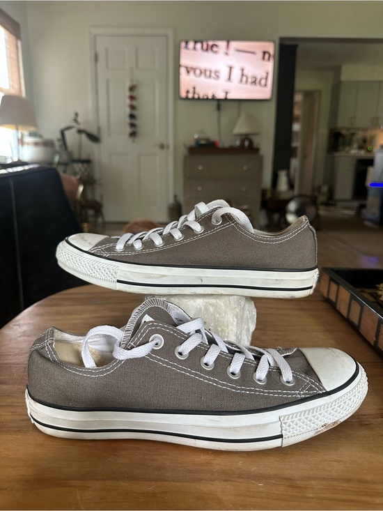 Converse All Stars Shoes - Classic Low-Top Canvas Athletic Sneakers in Taupe